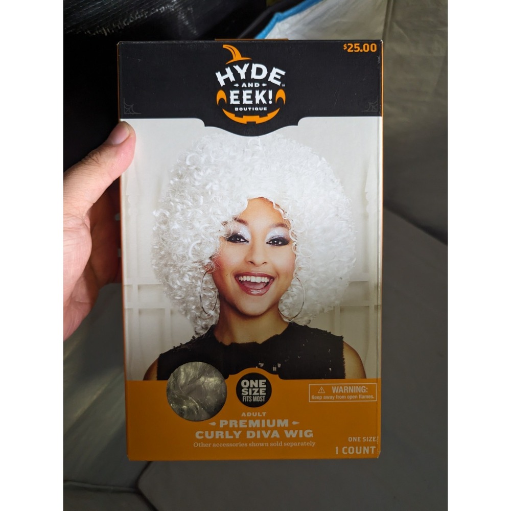 Adult Curly Diva White Halloween Costume Wig - Hyde & EEK! Boutique NEW